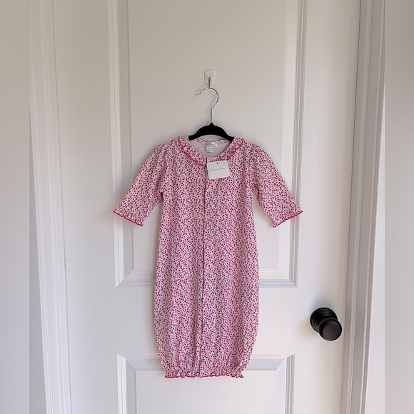 🌸 Kissy Kissy Hearts Abloom Pima Cotton Convertible Gown and Romper NWT - Picture 1 of 7